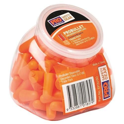 Pro Choice Pro-bullet Pu Earplugs Uncorded - 50 Pairs In Resealable Tradie Pod - EPOU-50 PPE Pro Choice   